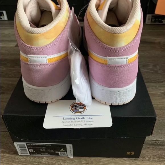 JORDAN 1 MID SE GS ARCTIC PINK CHERRY BLOSSOM - Picture 2 of 4